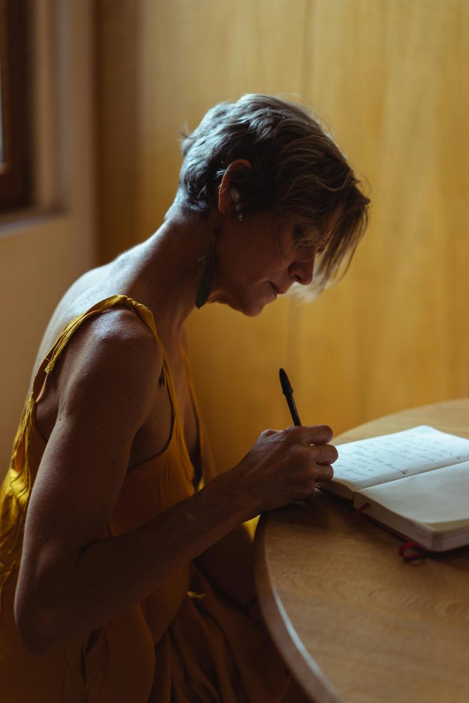 woman journaling