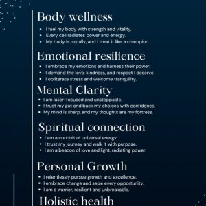 affirmations whole health -power statements