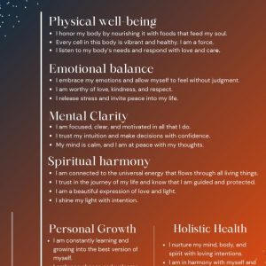 affirmations for wellbeing and mental peace