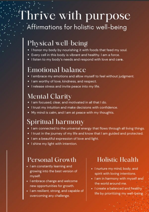 affirmations for wellbeing and mental peace